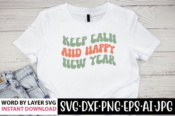 KEEP CALM and HAPPY NEW YEAR Retro SVG Review