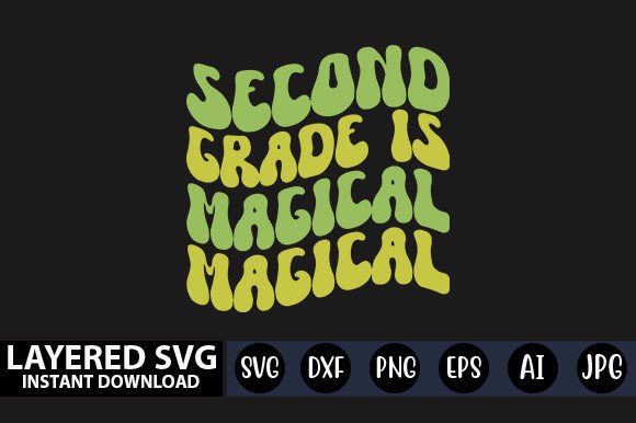 Second Grade is Magical Retro SVG Design Review